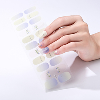 22 feuilles de bandes de vernis à ongles hautement personnalisées, enveloppes d'ongles auto-adhésives, prix de gros OEM