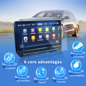 Autocollants de protection d'écran pour SEAT CUPRA <span class=keywords><strong>LEON</strong></span> PHEV 26, <span class=keywords><strong>film</strong></span> en verre trempé, Carplay, média vidéo, accessoires de véhicule, vente en gros - Product Image 2