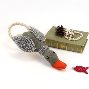Fashion Cotton and Linen Rope Dog Chew Toy Animal Shape Squeak Toy for Dog Interactive <b>Plush</b> Squeak Dog Toys - Product Image 4