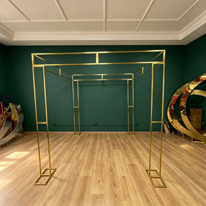 DKB High Quality Golden Metal <b>Backdrop</b> <b>Stand</b> Arch Iron Material Wedding Stage Decor for Parties and Events Hotel Event Decor - Product Image 1
