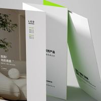 Cetak Leaflet Lipat Berwarna Penuh dengan Logo Kustom, Cetak Brosur Kecil, Brosur Real Estat dengan Spot UV
