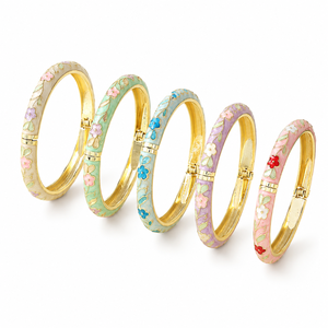Nouvel Arrivage Bracelet Tendance Style Rétro Chinois en Alliage Plaqué Platine avec Breloques Italiennes Chat de Dessin Animé en Émail et Fil de Soie - Product Image 5