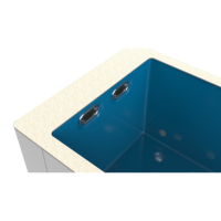 Piscine hors sol en fibre de verre de 20 pieds, écologique, résistante aux UV, pour aménagement paysager de complexe hôtelier, hôtel, loisirs, bien-être