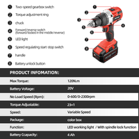 DEVON 20 V batterie Li perceuse électrique 5282-Li-20 vitesse Variable Brushless Impact puissance sans fil Mini perceuse Ce certificat charge