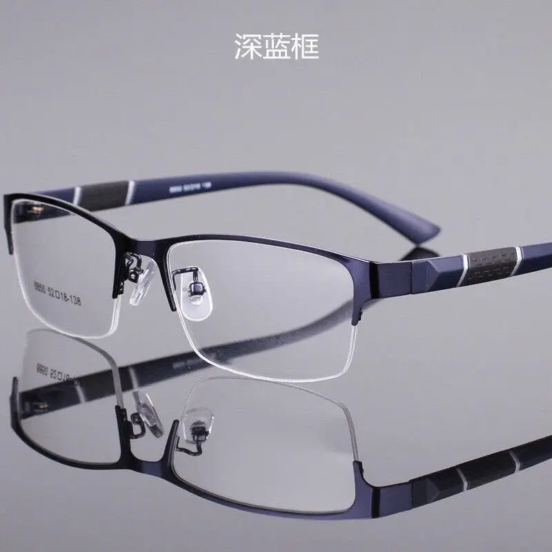 2021 Marke Beliebte Brille Großhandel Metall Halb rahmen Brille Anti-Blau Brille
