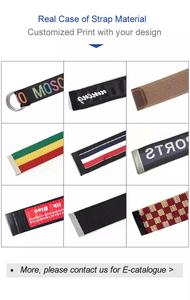 Khuyến Mại Unisex Tùy Chỉnh Thiết Kế In Vải Bông Vải Vành Đai Đôi Nhẫn Khóa Dệt Web Vành Đai - Product Image 5