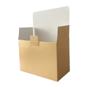 Оптовая продажа, упаковочная коробка с логотипом на заказ, складная самоблокирующаяся крышка, плоская поставка, поставщик, дешевая бумажная упаковочная коробка