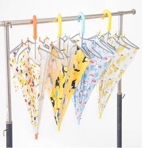 Paraguas Infantiles al por Mayor Z77, Paraguas Transparentes con Mango Largo Curvo para Niños, Estilo de Dibujos Animados de Animales para Niñas y Niños - Product Image 1