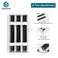 Grille de ventilation moderne 12x6 avec diffuseur linéaire standard et grille pour plafonds, murs et sols