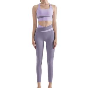 ชุดออกกำลังกาย 2 ชิ้น คุณภาพสูง สำหรับผู้หญิง รุ่นใหม่จากผู้ผลิต ชุดโยคะ ชุดฟิตเนส เสื้อชั้นในออกกำลังกาย กางเกงเลกกิ้ง - Product Image 4