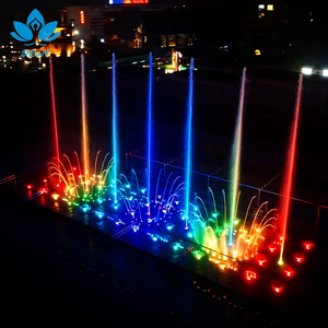 Fontaine musicale flottante commerciale extérieure en acier inoxydable de grande taille avec spectacle d'eau LED RGB pour projet lacustre - Product Image 1