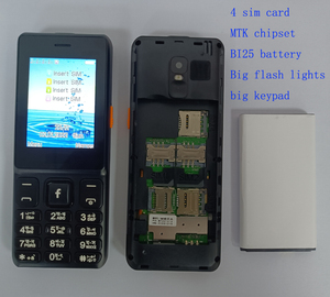 Điện Thoại Di Động 4 Thẻ <span class=keywords><strong>Sim</strong></span> Tùy Chỉnh Pin 2500MAh Oem Mtk 6261 Chip Bốn <span class=keywords><strong>Sim</strong></span> Tuổi Thọ Pin Dài Điện Thoại Di Động - Product Image 5