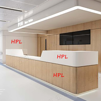 Plan de travail sur mesure pour poste infirmier, ignifuge, en HPL résistant aux produits chimiques, bureau de médecin, comptoirs en HPL anti-toxiques et antibactériens