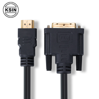 Convertisseur HDMI vers DVI bi-direction DVI-D, 24 + 1 câble adaptateur HD 1080P, pour Xbox, PS4, HDTV, LCD, DVD, mâle vers HDMI