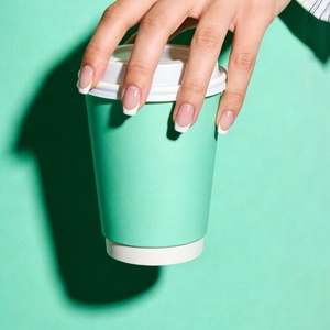 Gobelets en papier personnalisés imprimés en flexographie, 12 oz, double paroi isolée, avec encre de qualité alimentaire pour boissons chaudes, vente en gros pour cafés. - Product Image 4