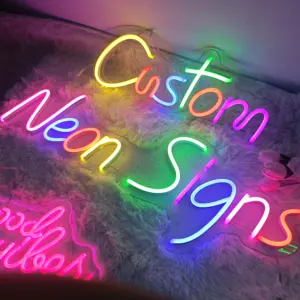 Dropshipping Free Design Custom Led Neon Sign Custom Happy Birthday Neon Led Light Sign Custom Logo For Indoor Outdoor Decor