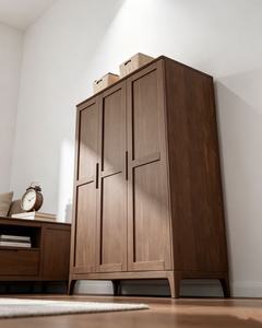 Scandinavian Wooden <b>Wardrobe</b> Shaker Doors Hinged Solid Wood Freestanding Modern Bedroom Furniture Storage - Product Image 5