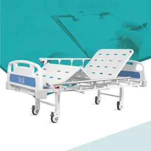A2k SAIKANG Factory Aluminum Alloy Side Rail 2 Function Foldable Patient Nursing Medical Hospital Beds Price