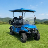 Voiturette de golf électrique 4 places haut de gamme, moteur 60V 4kW, vitesse 35 km/h, autonomie 90 km, pneus tout-terrain, capacité de montée 20-25 degrés