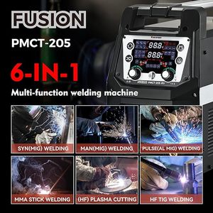 Soudeuse à onduleur IGBT LEVIN PMCT-205 |   Machine à <span class=keywords><strong>souder</strong></span> portable 6-en-1 <span class=keywords><strong>MIG</strong></span> Pulse/Manuel/Synergie MMA HF <span class=keywords><strong>TIG</strong></span> <span class=keywords><strong>Plasma</strong></span> Cutter 205A - Product Image 4
