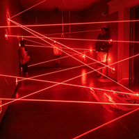 Jeu interactif de danse sur piste LED 3D en intérieur, défi labyrinthe, jeu de lumière laser verte, divertissement