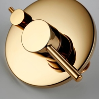 Ronde En Laiton Massif Encastré 2 Inverseur Robinet De Douche Mélangeur Robinet D'eau salle de Bains Accessoires D'eau Robinets torneiras métal