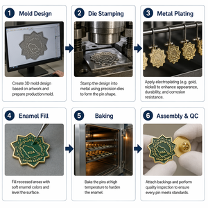 Spilla in metallo smaltata personalizzata con bandiera nazionale degli Emirati Arabi Uniti, Arabia Saudita, Kuwait, spilla a forma di palma e cammello, souvenir della cultura mediorientale - Product Image 3