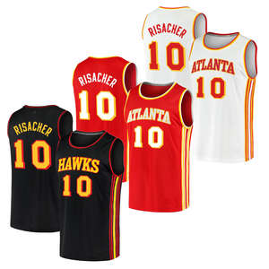 Herren 2024 Atlanta # 1 Jalen Johnson Basketball-Trikot Bestickt Übergröße Atmungsaktiv Schnelltrocknend Sommer-Sportshirt - Product Image 1