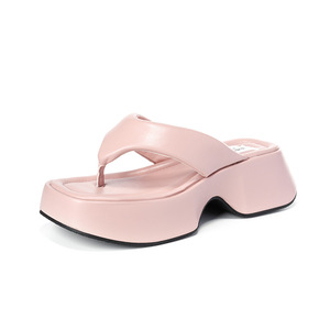 Wholesale <strong>Flip</strong> <strong>Flops</strong> Fashionable Ladies Slides Thick Sole Beach Casual Wedge Women Summer Rubber Platform Sandals - Product Image 1