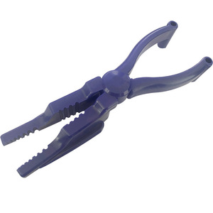 Pinza de plástico azul con extremo de garra para tarimas y palets, herramienta de carpintería DIY, accesorio con mango y protector de mano de seguridad - Product Image 3