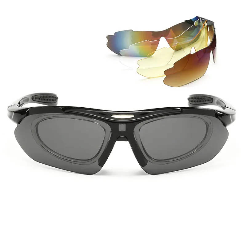 Barcur-lunettes de soleil polarisées 5 en 1, sport en plein air, pour homme et femme, nouveauté, avec étui