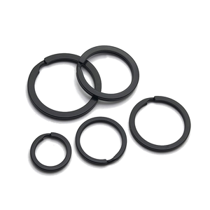 Matte đen 20mm sắt vòng khóa Keyring Tự làm Túi phụ kiện dễ dàng tùy chỉnh kim loại vòng 25mm 38mm 50mm có sẵn - Product Image 4