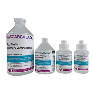 Botella de vacuna veterinaria de plástico PP de 30 ml, 50 ml, 100 ml con tapón de goma, superficie para serigrafía, para almacenamiento de medicamentos veterinarios - Product Image 2