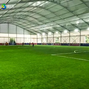 خيمة كبيرة للأماكن الخارجية بإطار من الألومنيوم 12x20 متر مناسبة لرياضات كرة السلة والتنس والتنس والريشة