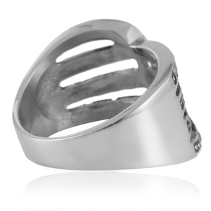 Anillo geométrico de plata tibetana con piedras preciosas, joyería de fiesta estilo punk para mujer 21056 - Product Image 3