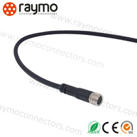 Câble Ethernet imperméable de couleur noire CAT6A M12 avec l'isolation de PVC X codé au RJ45 pour des applications d'automobile