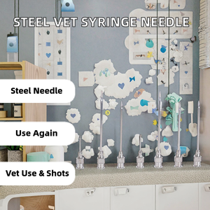 Aiguilles de seringue vétérinaire réutilisables en acier inoxydable, très vendues, 10G-30G, pour diagnostic et injection - Product Image 2