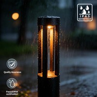 Lampadaire de jardin en aluminium LED, lumière de colonne, lumière de pelouse, lumière de cour extérieure, étanche IP65, blanc chaud, Luz De Column