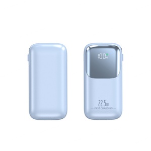 Produit phare : Chargeur rapide avec écran LED, pour les voyages en extérieur, 10000 mAh, sortie USB-C PD20W, charge super rapide, câble intégré, batterie externe - Product Image 1