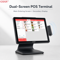 Sistem Terminal Kasir POS Panel PC All-in-One Layar Sentuh Tunggal 15" Grosir untuk Toko Retail