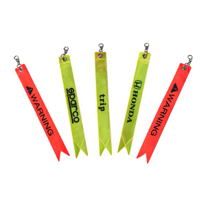 Traffic Safe Warning Backpack Bike Decorative Creative PVC Reflector Strap Carabiner Reflective Tag Pendant Keychain Lanyard