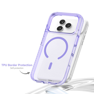 Coque de téléphone magnétique transparente mate antichoc JOYPORODO B546 Crystal Series pour iPhone 17 18 Pro Max – Étui rigide mince et tendance - Product Image 2