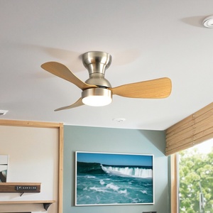 พัดลมเพดานอัจฉริยะ 3 ใบพัด ขนาด 28.3 นิ้ว พร้อมโคมไฟ 220v รีโมทคอนโทรล LED มอเตอร์ DC ปรับความสว่างได้ เหมาะสำหรับห้องนั่งเล่น - Product Image 4