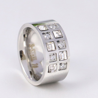 10mm Edelstahl-Kanalring-Rohling zum Einlegen von Kubischem Zirkonia für Damen-Eheringe