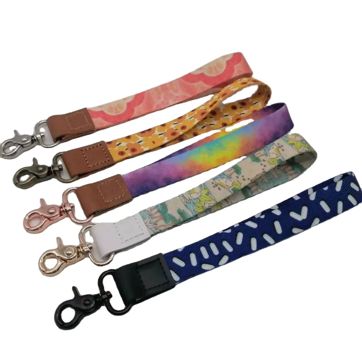 Nek Polsband Duurzaam Aangepaste Logo Lanyard Voor Id-Kaarthouder Telefoon Badge Sleutelhangers