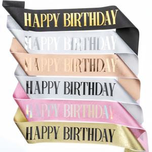 Banda <span class=keywords><strong>de</strong></span> <span class=keywords><strong>Feliz</strong></span> Cumpleaños con Papel Dorado, Decoración <span class=keywords><strong>de</strong></span> Cumpleaños para Mujeres, Hombres, Adultos y Niñas, Accesorios <span class=keywords><strong>de</strong></span> Decoración, Regalos - Product Image 1