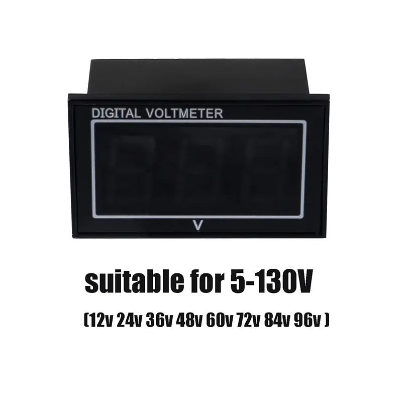 Wholessales 2 fili voltmetro digitale 0.56 pollici Display a LED impermeabile DC5V-130V alta precisione DC Voltage pannello metro