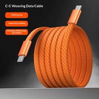 Kabel Type-C ke Type-C 60W dengan Cangkang Logam, Pengisian Cepat & Transfer Data, Desain Portabel untuk Ponsel Android & iOS