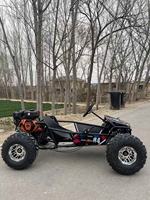 Nuevo Diseño, Karting Todoterreno con Neumáticos Anchos de 8 Pulgadas, Carga de 200 kg, Motor de Gasolina de 212 cc y 4 Tiempos, Freno de Disco Hidráulico, Go Kart Cross para Adultos