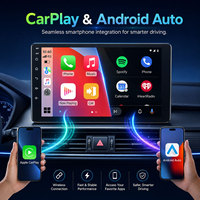 Reproductor Multimedia Universal para Automóvil de 9 Pulgadas con Sistema Operativo Linux, CarPlay Inalámbrico, Android Auto, Control del Volante, Radio para Automóvil